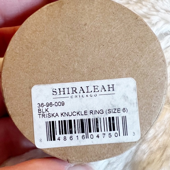 Shiraleah Triska Knuckle Ring In Black Marble Size 6 - Picture 5 of 5